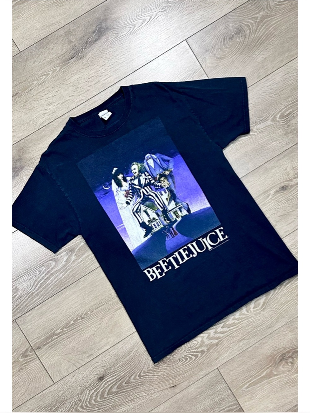 Beetlejuice Graphic Print Crewneck Short Sleeve T-Shirt 100% Cotton